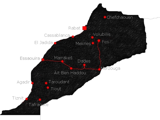 maroko mapa