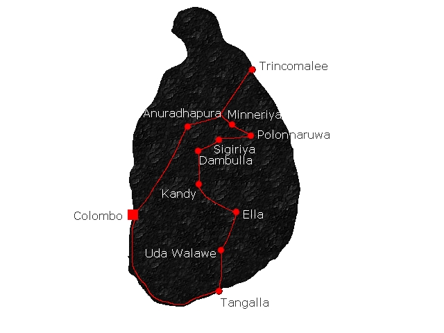 Mapa Sri Lanka